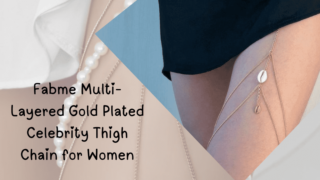 Fabme Multi-Layered Gold Plated Celebrity Thigh Chain for Women