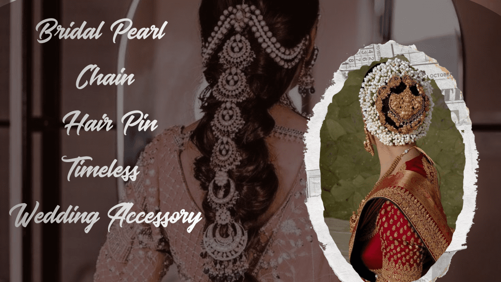 Bridal Pearl Chain Hair Pin Timeless Wedding Accessory
